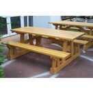 Table pique nique châtaignier à fixer Table pique nique châtaignier à fixer