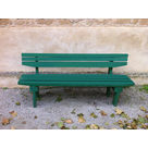 Banc en Châtaignier lasuré vert