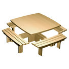 Acheter Table carrée quatre bancs Gamme "Style" - Châtaignier au meilleur prix