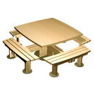 Acheter Table carrée quatre bancs à Fixer Gamme "Style" - Châtaignier au meilleur prix