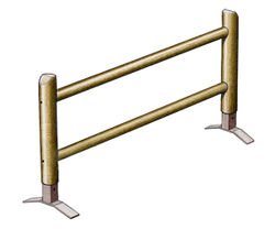 Barrière mobile à 2 Lisses - Solution Pin