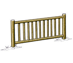 Eléments de clôture haute à barreaux (2 lisses) - Solution Pin