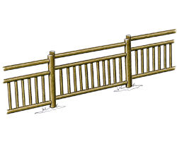Eléments de clôtures hautes à barreaux - Solution Pin