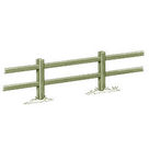 Clôture haute à poteaux rainurés et 2 lisses rectangulaires - Solution Pin Acheter Clôture haute à poteaux rainurés et 2 lisses rectangulaires - Solution Pin au meilleur prix